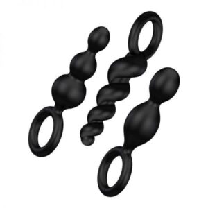 PACK DE 3 PLUGS SILICONA NEGRO