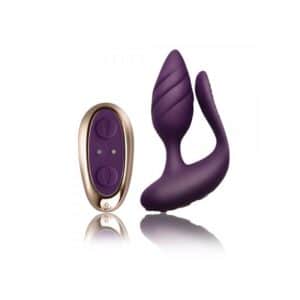 1 estimulador para parejas cocktail control remoto purpura