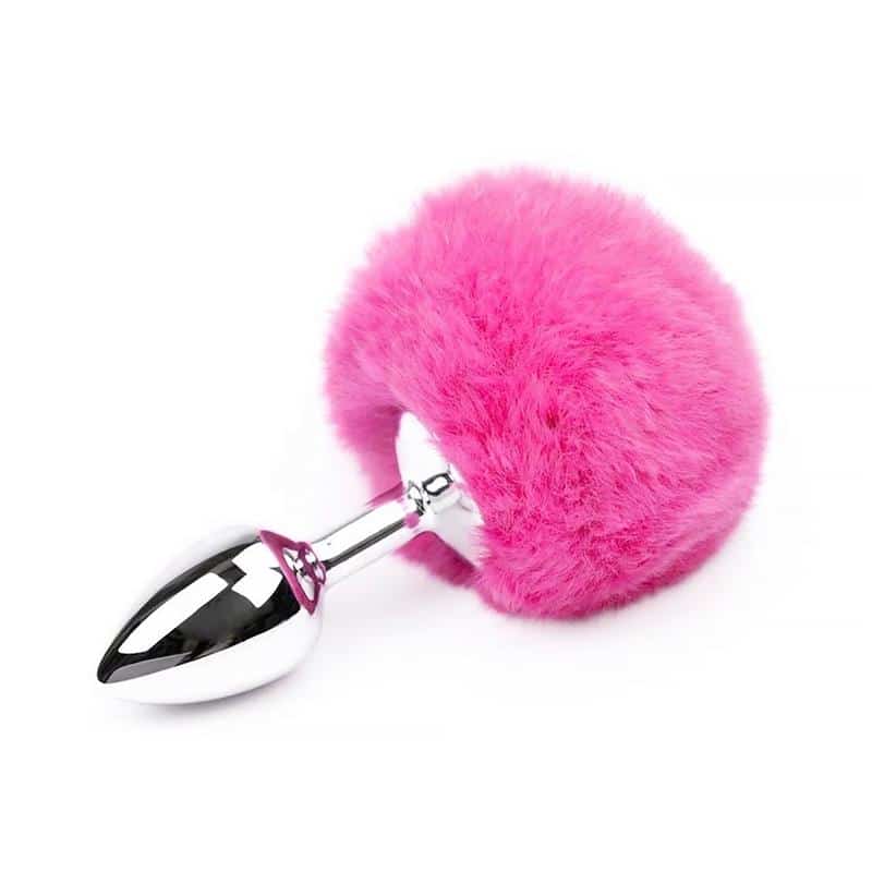 1 plug anal con pompon rosa talla s 1