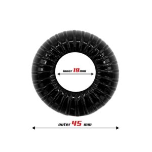 2 anillo para el pene striped super flexible y resistente 19 cm negro