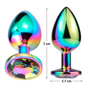 3 space journey plug anal multicolor con joya talla s