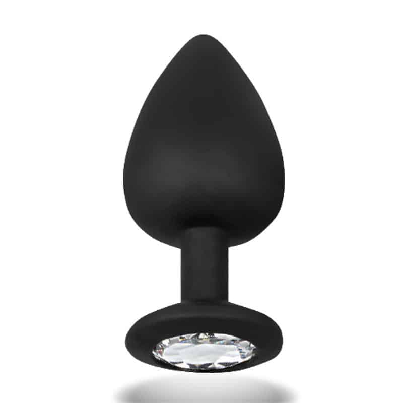 3 sparkly plug anal con joya silicona talla l 95 cm x 45 cm