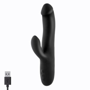 4 angus vibrador con funcion de movimiento thrusting 2 motores silicona usb