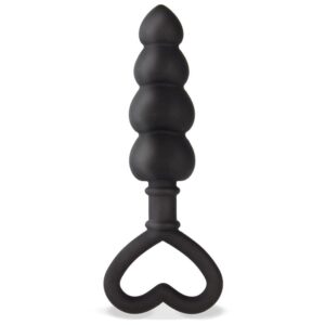 4 cuore plug anal silicona negro 1