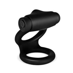 4 denver anillo doble con bala vibradora usb silicona negro