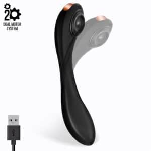 4 pulsar vibrador con esqueleto articulado silicona usb