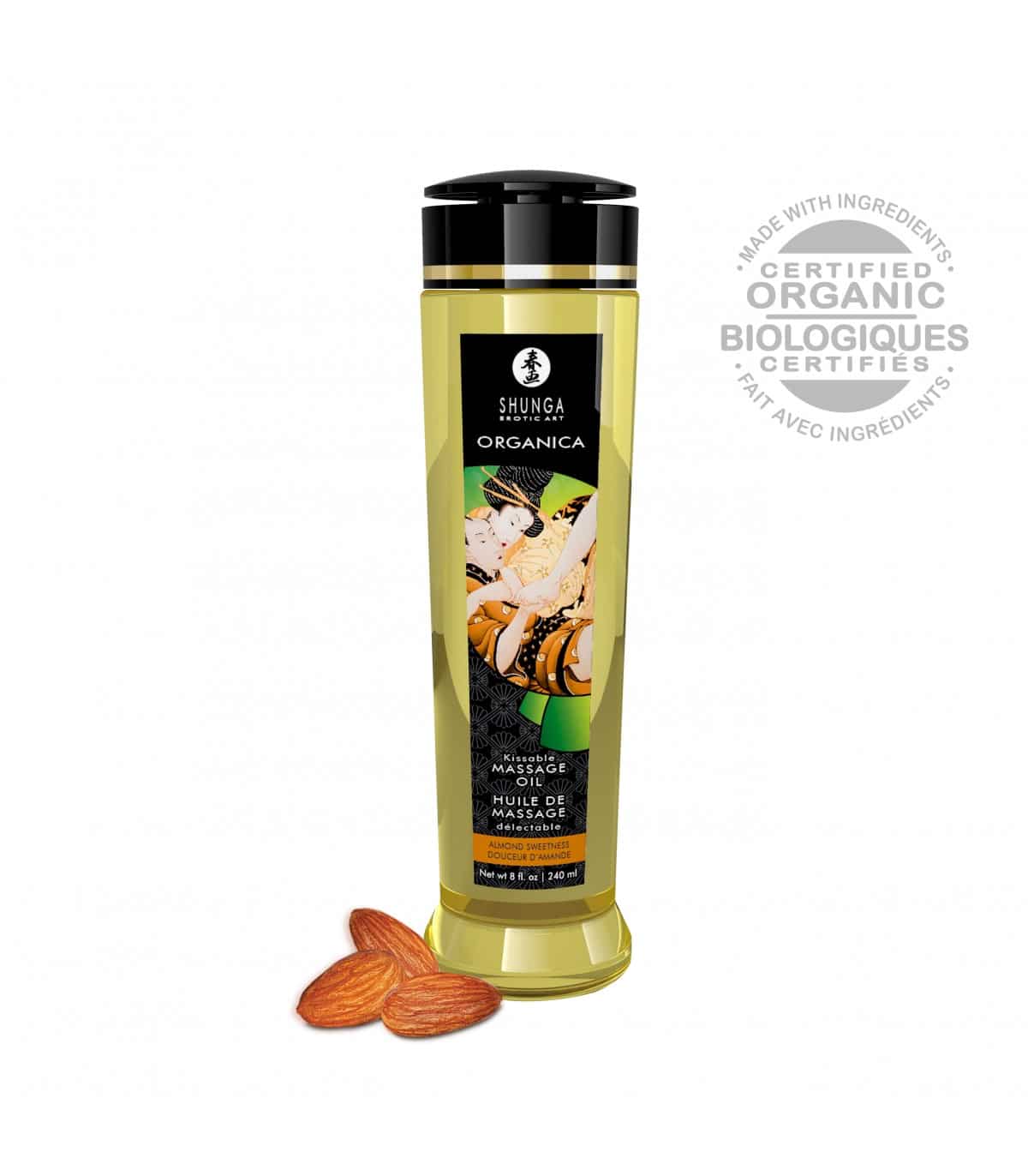 Shunga - Aceite de masaje Orgánico - Almendra dulce 1 aceite masaje orgrnico almendra dulce 240 ml