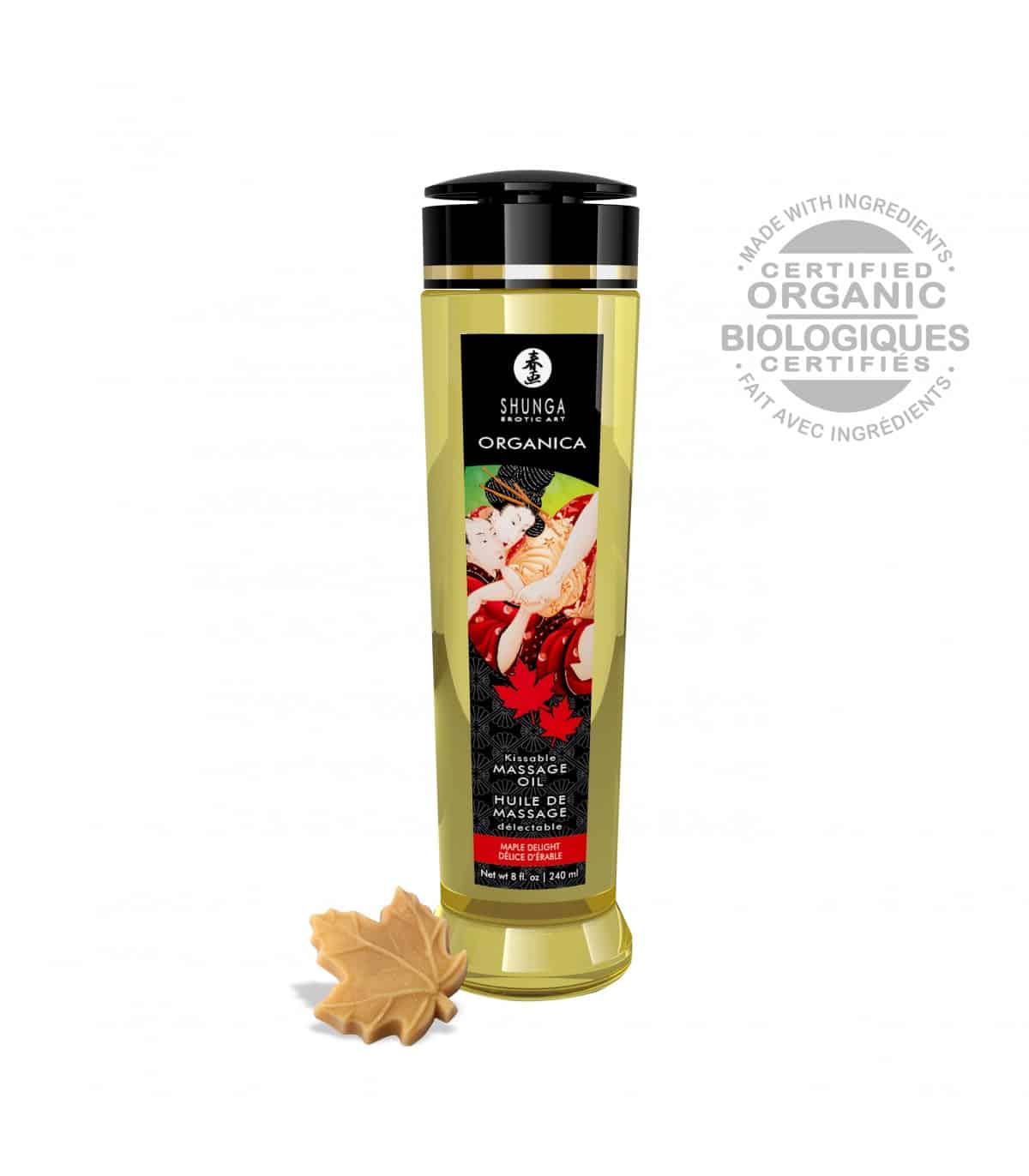aceite masaje orgrnico sirope de arce 240 ml