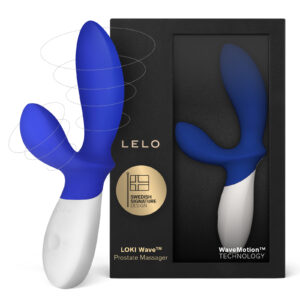 LELO LOKI Wave masajeador de próstata vibratorio WaveMotion de silicona en color azul