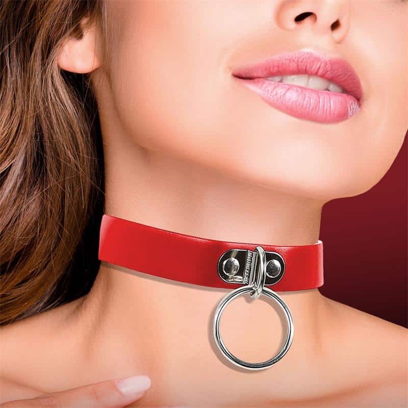 1 collar con aro cuero vegano talla unica 2
