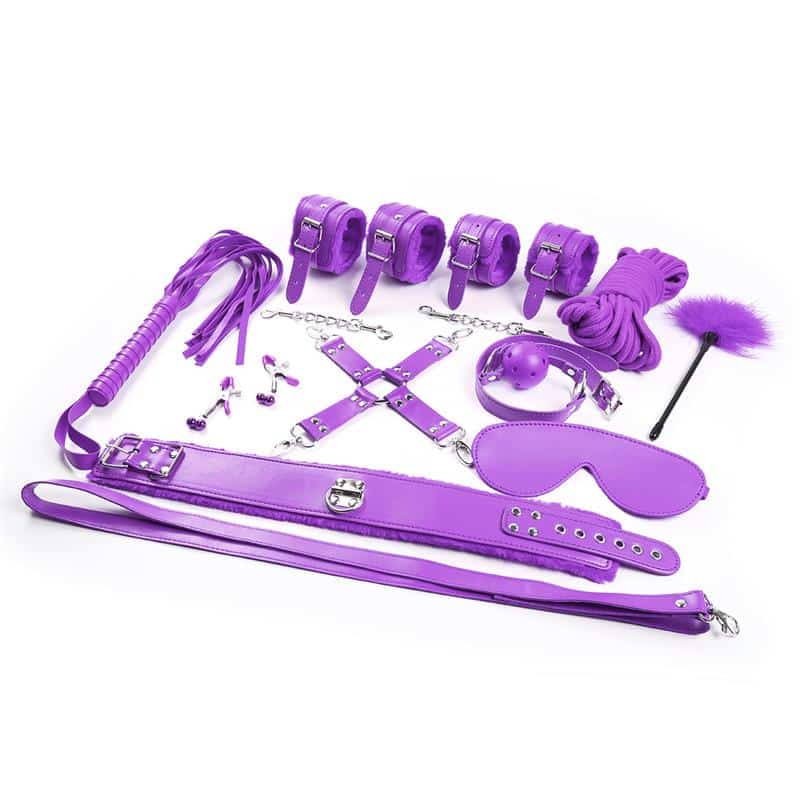 4 set bondage de 10 piezas purpura