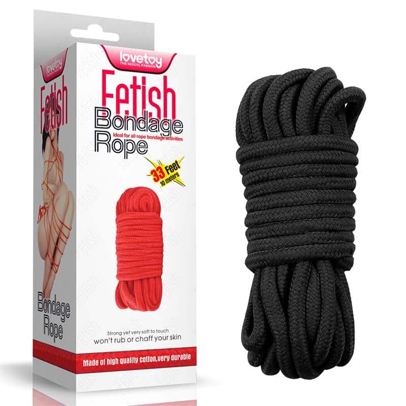 6 cuerda bondage suave negro