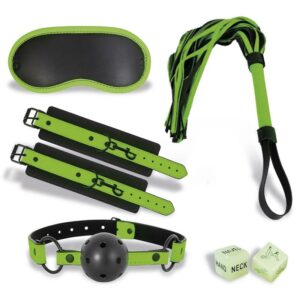 2 set de bondage con 5 piezas que brillan en la oscuridad