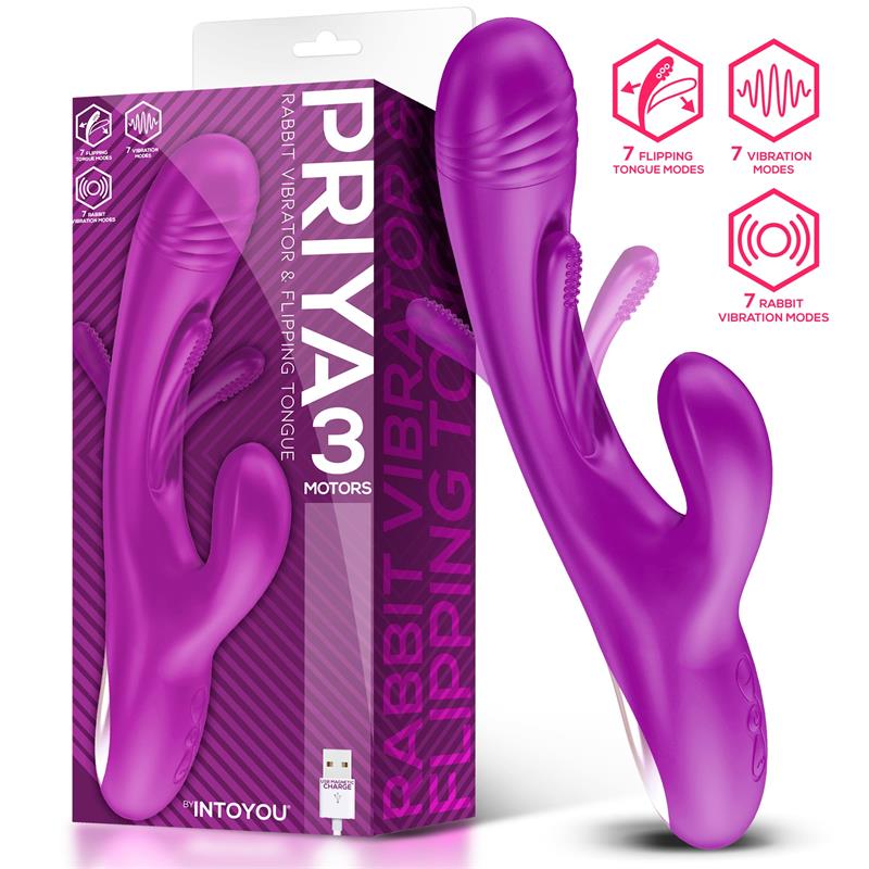 1 priya vibrador con lengua con movimiento flipping
