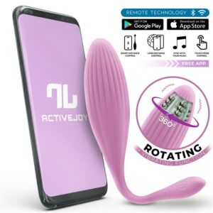 1 huevo vibrador con bolas internas con rotacion y app usb