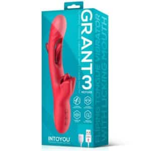9 grant vibrador con flipping y lengua licking 360