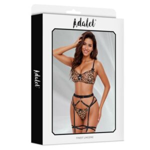 3 helena set de sujetador tanga liguero y liga
