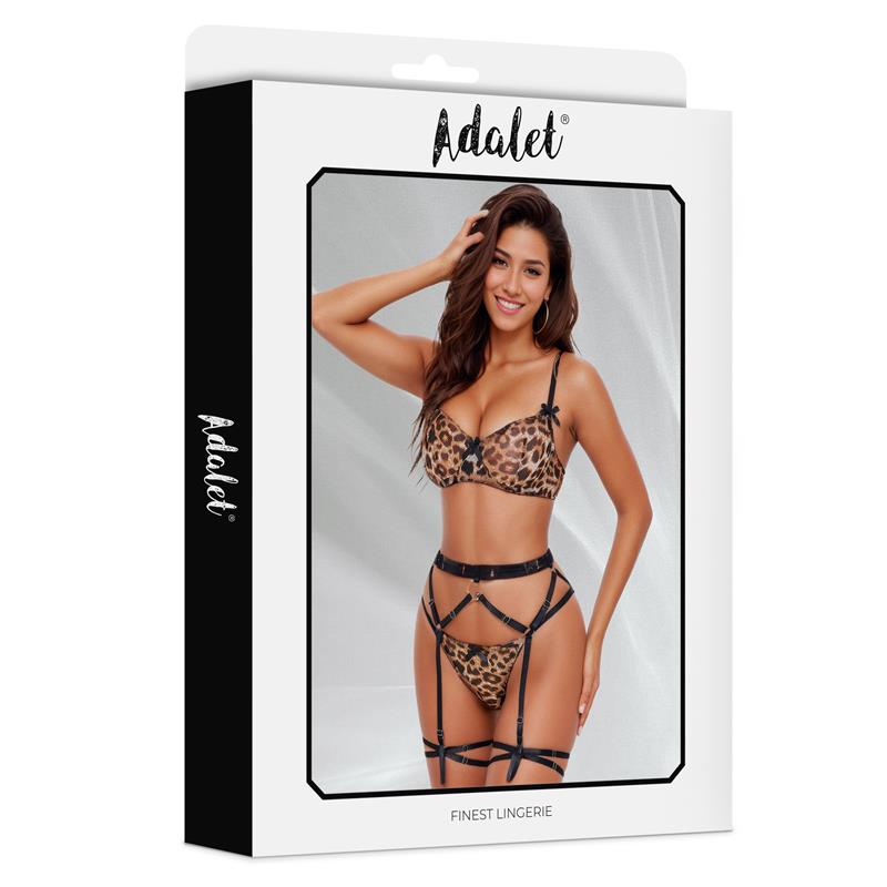 3 helena set de sujetador tanga liguero y liga