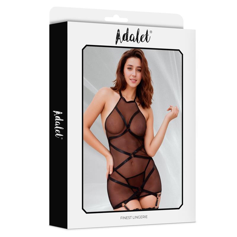 3 margot babydoll con liguero y tanga
