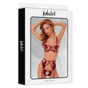 Lencería Amber Set de 3 Piezas Rojo by ADALET LINGERIE