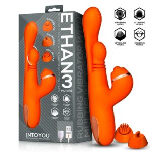1 ethan vibrador masaje 360 para el punto g y cabezales intercambiables