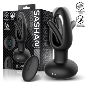1 sasha plug con vibracion y lengua flipping y control remoto