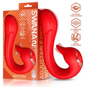 1 swana vibrador con lengua y angulo ajustable