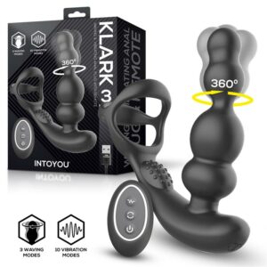 1 klark plug anal oscilante con vibracion y mando a distancia