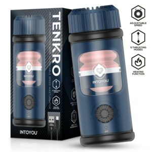 1 tenkro masturbador con thrusting y calor usb c