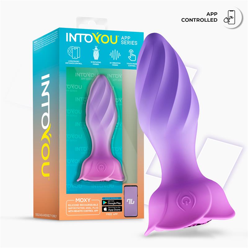9 moxy plug anal con rotacion 360 con app