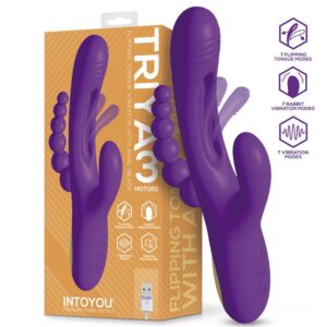 1 triya vibrador con lengua flipping y cadena anal