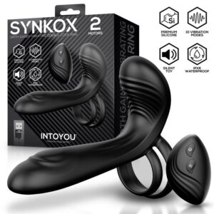 1 synkox girth gainer con doble anillo para el pene con vibracion
