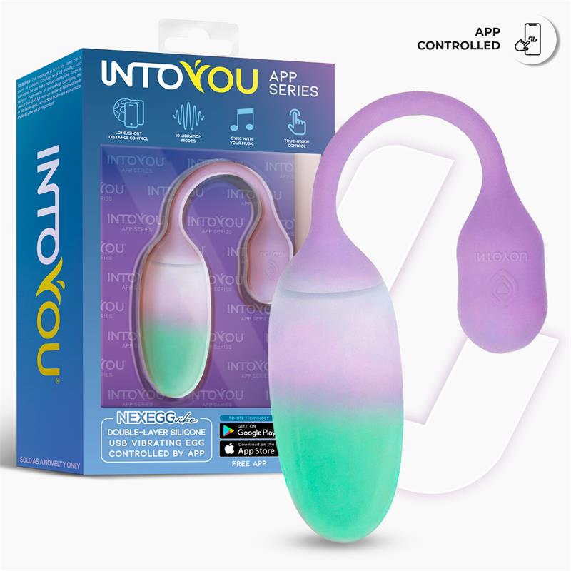 4 nexxegg huevo vibrador silicona doble capa con app lilapistacho