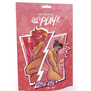 Los pies y el placer, una relación explosiva 21 NUEI Let's Play Play & Vibe Fresa - Kit con lubricante base agua y vibrador líquido estimulante