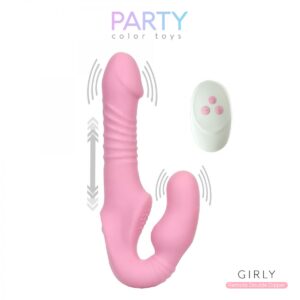 arnes strap on girly vibracion sube y baja con mando